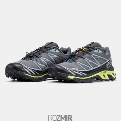 Кроссовки Salomon XT-6 Soft Ground Grey/Black-Green Neon