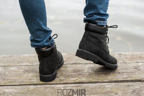 Ботинки Timberland Winter "Black" с натуральным мехом