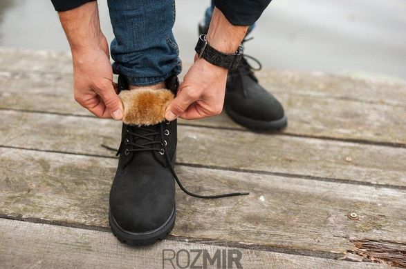 Ботинки Timberland Winter "Black" с натуральным мехом