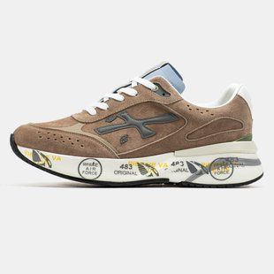 Мужские кроссовки Premiata Moerun "Light Brown/Gray/Blue/White/Black"