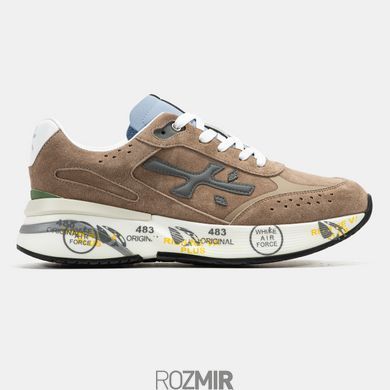 Мужские кроссовки Premiata Moerun "Light Brown/Gray/Blue/White/Black"