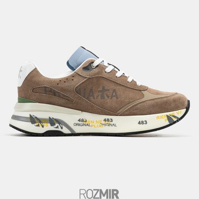 Мужские кроссовки Premiata Moerun "Light Brown/Gray/Blue/White/Black"