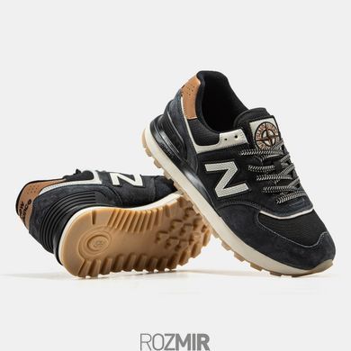 New Balance 574 x Stone Island Black/White - Gum