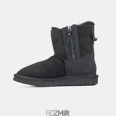 Женские угги UGG Classic Mini Double Zip "Black"