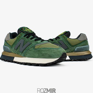 Мужские кроссовки Stone Island x New Balance 574 Legacy Dark Green