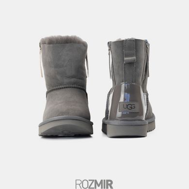 Женские угги UGG Classic Mini Double Zip "Grey Lacquer"