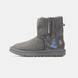 Женские угги UGG Classic Mini Double Zip "Grey Lacquer"