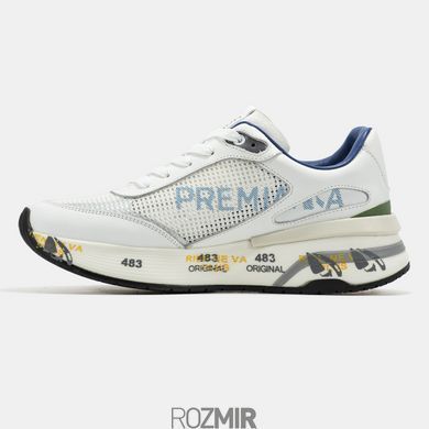 Жіночі кросівки Premiata Moerun "White/Blue/Black/Yellow/Grey"
