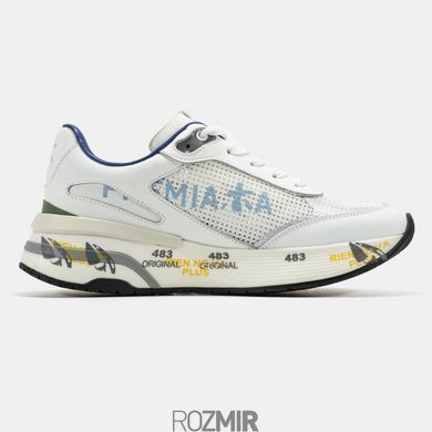 Жіночі кросівки Premiata Moerun "White/Blue/Black/Yellow/Grey"