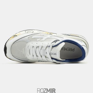 Жіночі кросівки Premiata Moerun "White/Blue/Black/Yellow/Grey"