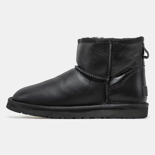 Мужские угги UGG Mini Classic Leather "Black"