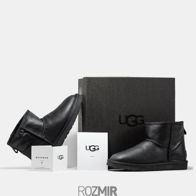 Чоловічі уггі UGG Mini Classic Leather "Black"