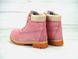 Женские ботинки Timberland Classic 6 inch Winter "Pink" с натуральным мехом