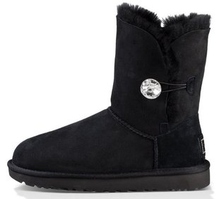 Женские угги UGG Bailey Button Bling "Black"