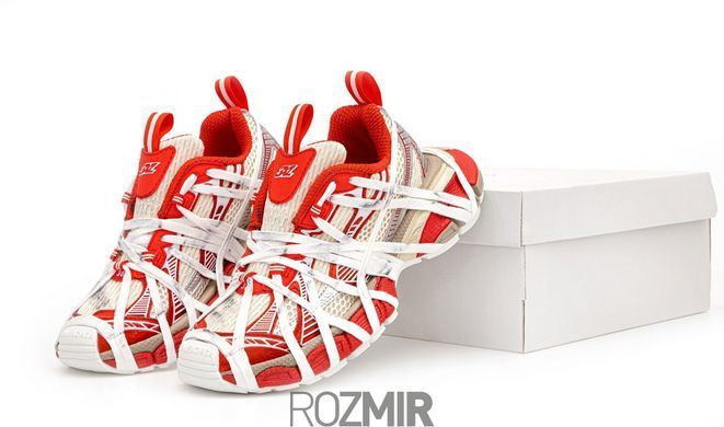 Жіночі кросівки Balenciaga 3xl Extreme Lace Sneaker "Red/Beige/White-Silver"