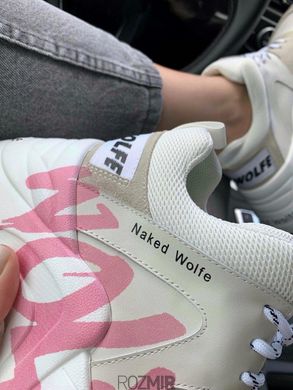 Женские кроссовки Naked Wolfe Track "White/Logo Pink", 37