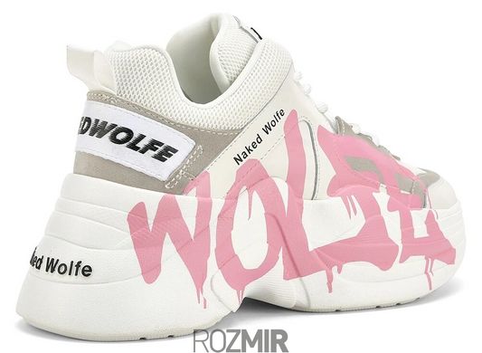 Жіночі кросівки Naked Wolfe Track "White/Logo Pink", 37
