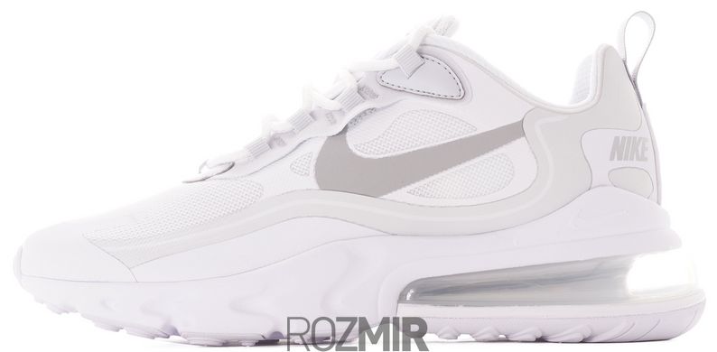 Кроссовки Nike Air Max 270 React "White / Lt Smoke Grey / Pure Platinum"