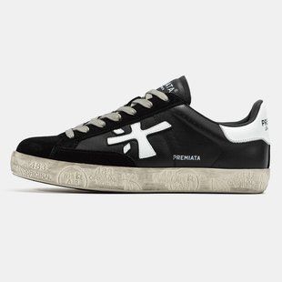 Мужские кроссовки Premiata Steven "Black/White/Gray"
