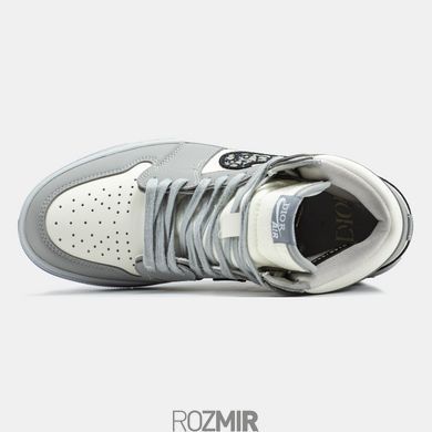Кросівки Dior x Air Jordan 1 High "Wolf Grey"