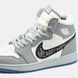 Кросівки Dior x Air Jordan 1 High "Wolf Grey"