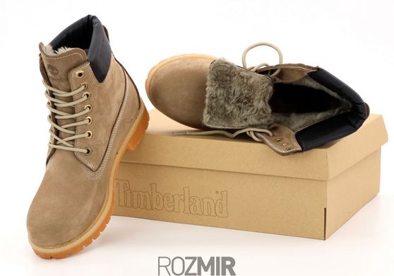 Зимові черевики Timberland Winter "Beige" з хутром