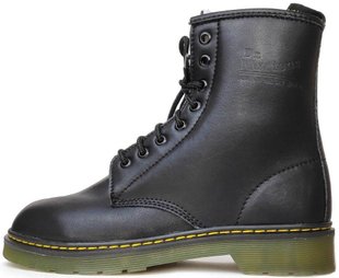 Женские зимние ботинки Dr. Martens 1460 "Black" с мехом