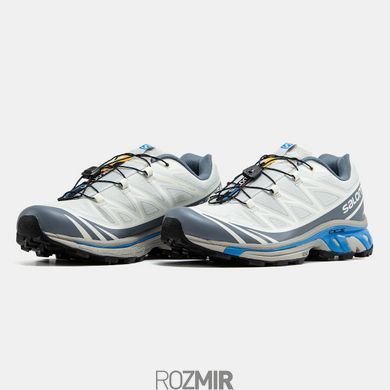 Мужские кроссовки Salomon XT- 6 Soft Ground Gore-Tex "White/Grey/Blue/Black"