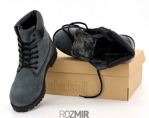 Зимние ботинки Timberland Winter "Dark Grey/Black" с мехом