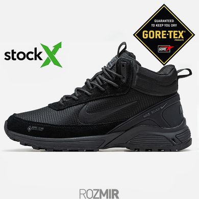 Зимние мужские кроссовки Nike Rivah Gore-Tex Winter "Black" с мехом