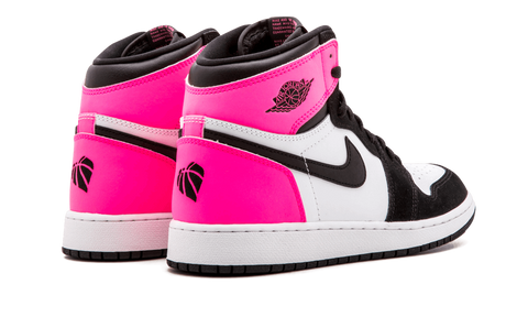 Pink and white jordan hot sale 1s