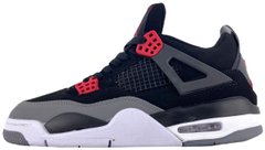 Кросівки Air Jordan 4 Retro "Black/Grey-Red"