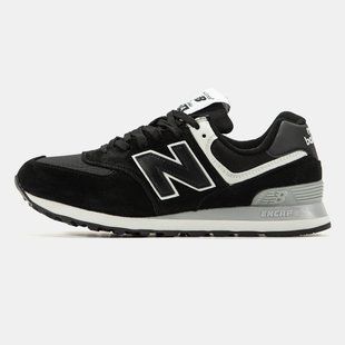 Мужские кроссовки New Balance 574 Gore-Tex Термо "Black/White/Gray"