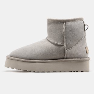 Угги UGG Classic Mini Platform "Light Grey"