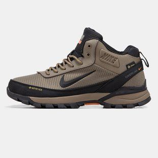 Зимние мужские кроссовки Nike Rivah Gore-Tex "Brown/Orange/Black" с мехом