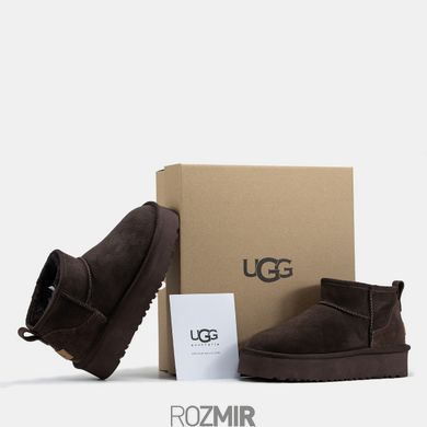 Угги UGG Classic Ultra Mini Platform "Chocolate"