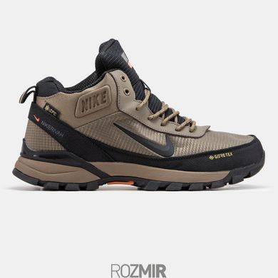 Зимние мужские кроссовки Nike Rivah Gore-Tex "Brown/Orange/Black" с мехом