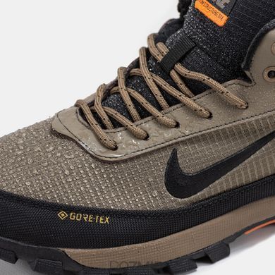 Зимние мужские кроссовки Nike Rivah Gore-Tex "Brown/Orange/Black" с мехом