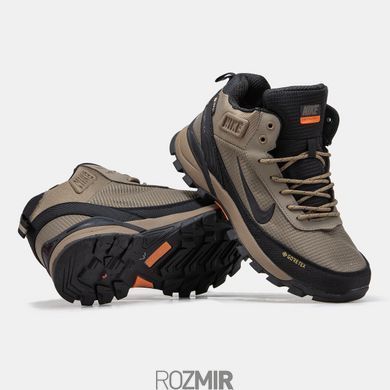 Зимние мужские кроссовки Nike Rivah Gore-Tex "Brown/Orange/Black" с мехом
