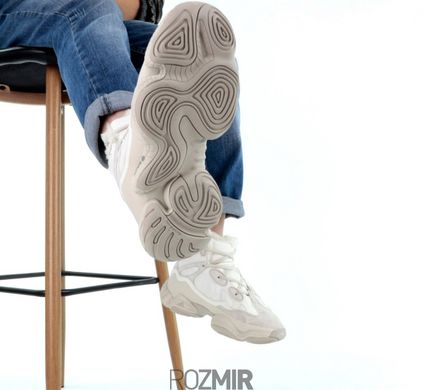 Зимние высокие кроссовки adidas Yeezy Boost 500 High Winter "Beige" с мехом