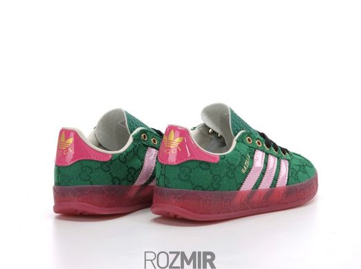 Кросівки Gucci x adidas Gazelle Green Pink