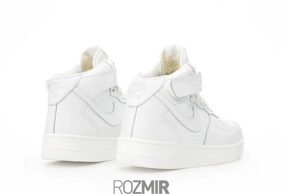Зимние кроссовки Nike Air Force 1 High Leather Winter "White" с мехом