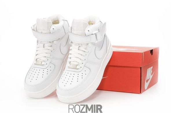 Зимові кросівки Nike Air Force 1 High Leather Winter "White" з хутром