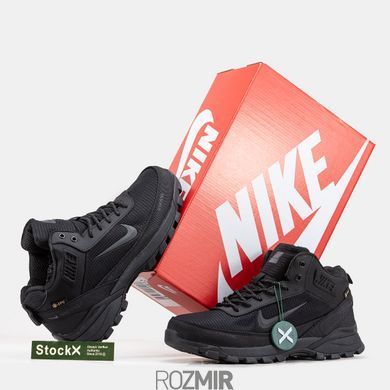 Зимние мужские кроссовки Nike Rivah Gore-Tex "Total Black" с мехом