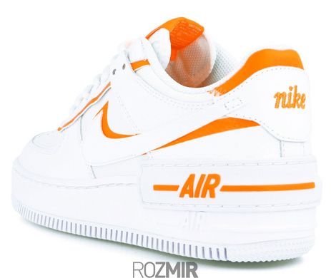 Жіночі кросівки Nike Air Force 1 Shadow "White - Total Orange"