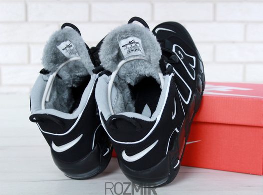 Зимові кросівки Nike Air More Uptempo Winter "Black" з хутром