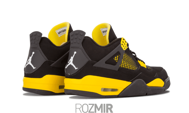 Кроссовки Air Jordan 4 Retro Thunder Black/White-Tour Yellow