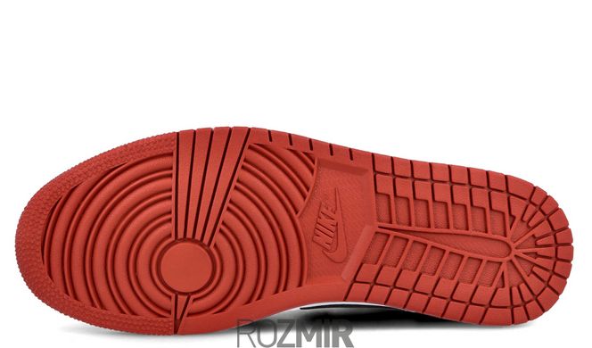 Кроссовки Air Jordan 1 Low Black Toe "White/Black-Gym Red”