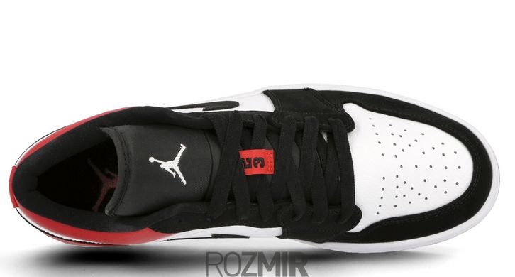 Кроссовки Air Jordan 1 Low Black Toe "White/Black-Gym Red”