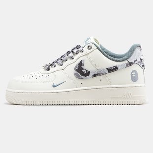 Кросівки Nike Air Force 1 Low x BAPE "White/Grey"